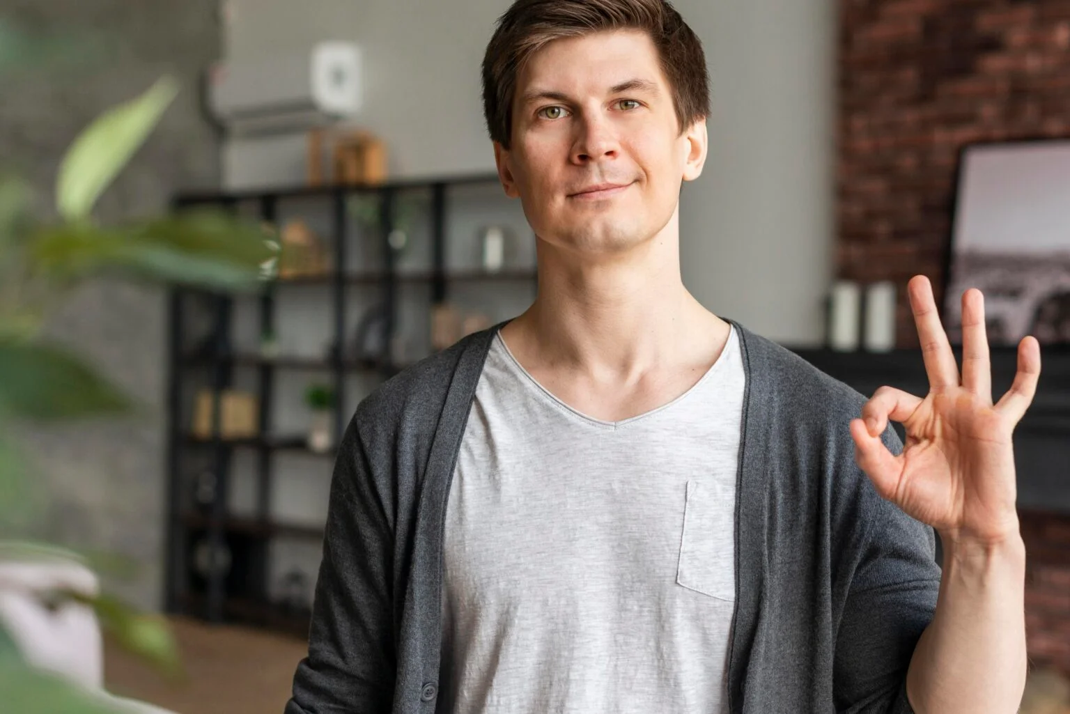 vista frontal del concepto de lenguaje de señas